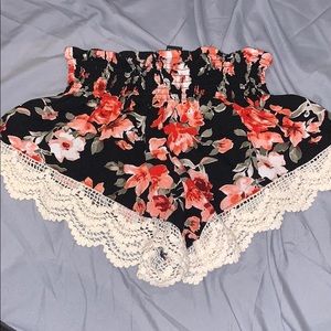 floral flowy shorts